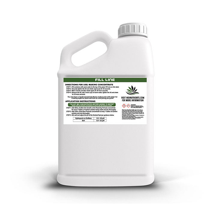 HGV Nutrients Growth and Flower Base Formula Ready-to-Mix - 1 or 2.5 Gallon Jugs