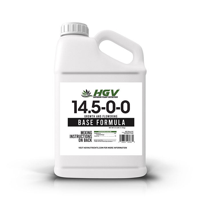 HGV Nutrients Growth and Flower Base Formula Ready-to-Mix - 1 or 2.5 Gallon Jugs