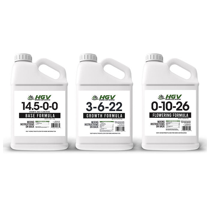 HGV Nutrients Ready-to-Mix Nutrient Bundle - 1 or 2.5 Gallon Jugs