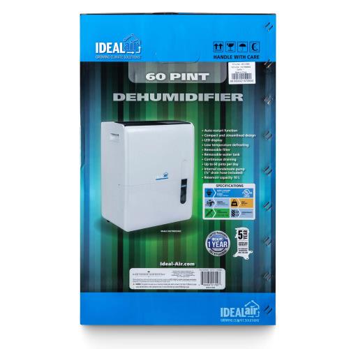 Ideal-Air Dehumidifier 60 Pint